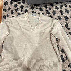 Ganni Cream Sweater Knitwear Luxury